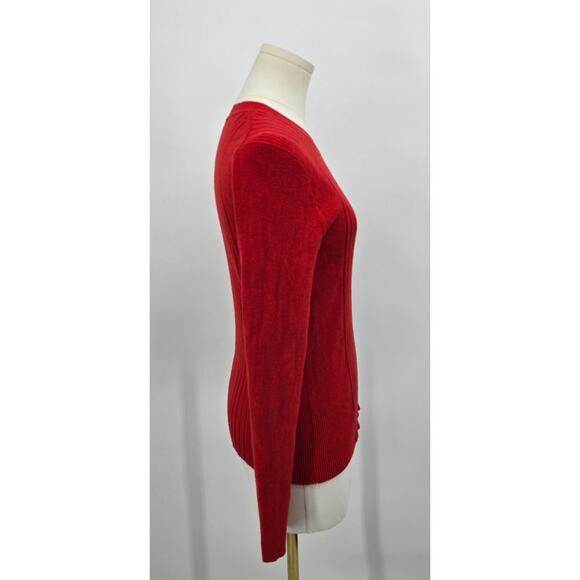 Banana Republic Red Ribbed Sweater – Size M - Picture 2 of 5
